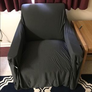 Gray Armchair and Loveseat Covers